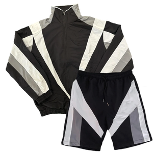 Conjunto Deportivo de Dos Piezas Personalizado para Hombre, Invernal, Casual, Estampado, Transpirable, Impermeable, Ecológico, con Cremallera, Chaqueta Cortavientos de Poliéster y Pantalones Jogger - Product Image 3