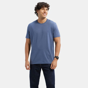 T-shirt col rond en coton peigné 100% bleu sarcelle pour homme – Style décontracté premium, coupe confortable, idéal pour l'été – Plusieurs modèles disponibles - Product Image 4