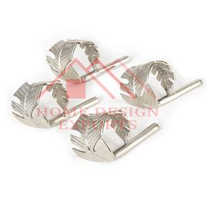 Rond de serviette feuille d'argent pour le dîner Premium Quality Antique Silver Decorative Leaf Flower Napkin Ring Holder Best Seller - Product Image 1