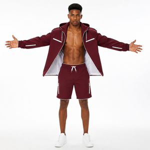 Ensemble de survêtement coupe-vent en polyester pour homme avec logo personnalisé tissé sur le devant, idéal pour le printemps – Fabricant - Product Image 4
