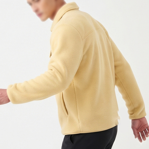Vestes polaires personnalisées pour hommes, fermeture éclair intégrale, col rabattable, veste d'hiver pour extérieur, manteau polaire zippé pour femmes - Product Image 4
