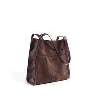 Tas Tangan Wanita Heavy Duty Kulit Asli Resleting Tahan Air Kapasitas Besar Perjalanan Luar Ruangan Kasual Logo Merek Kustom