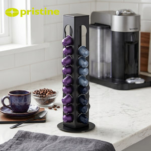 Soporte Giratorio para Cápsulas de Café, Estante de Almacenamiento Metálico, Organizador de Cocina Cilíndrico de 360 Grados, Almacenamiento Minimalista para el Hogar - Product Image 1