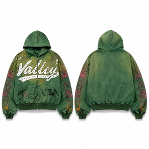 Valley USA – Sweat à capuche imprimé pour homme, streetwear d'hiver, coupe oversize, molleton respirant - Product Image 4