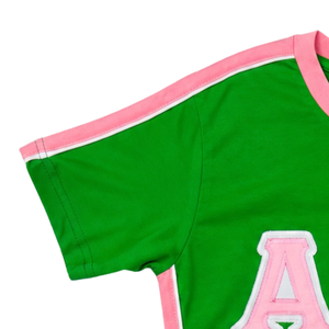 Camiseta Casual de Verano para Mujer, Premium, 100% Algodón, Manga Corta, Cuello Redondo, Verde Rosa, Transpirable y Ecológica - Product Image 2
