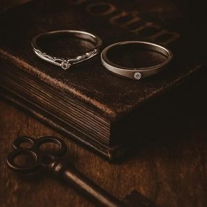 BRIA BY SAAR Bagues de couple en argent sterling 925 Bagues en forme de coeur pour femmes, filles et femme Design réglable élégant - Product Image 2