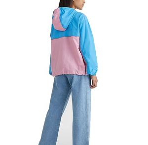 Chaqueta Cortavientos Ligera con Capucha, Estilo Moderno, para Mujer, Tallas Grandes, Diseño de Bloques de Color - Product Image 2