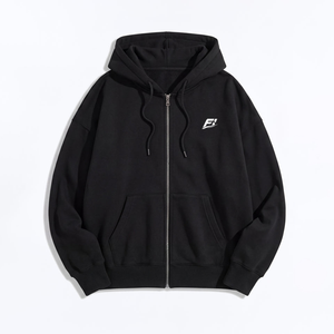 Hot Selling 2026 Custom Hooded Zipper Sweatshirts Unisex Soft Brushed Cotton Hoodies Oversized Eco-Friendly Streetwear 300g - Product Image 4