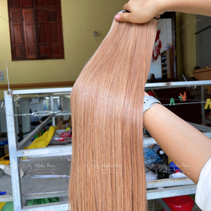 Extensión de tejido de cabello Remy Natural de alta calidad 100%, cabello vietnamita recto de hueso de Color personalizado, envío rápido disponible - Product Image 4