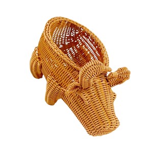 Panier de rangement en rotin de buffle brun tissé à la main, écologique, pour intérieur/extérieur, jardin, pot de fleurs, plante succulente, jouet pour chambre d'enfant - Product Image 4