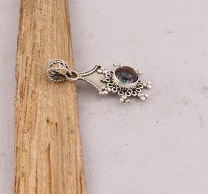 Natural Mystic Topaz <b>Earrings</b> 925 Sterling <b>Silver</b> Rainbow Fire Topaz Gemstone <b>Earrings</b> for Women Wholesale Handmade <b>Silver</b> - Product Image 3