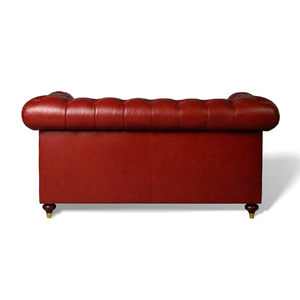 Canapé Chesterfield vintage de luxe au design occidental, canapé en cuir deux places pour café, restaurant, bureau, hôtel - Product Image 2