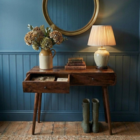 Table console en bois massif, table d'entrée, meuble artisanal rustique, table étroite pour entrée, décoration intérieure unique.
