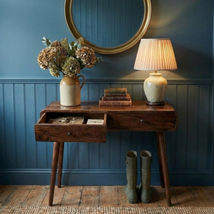 โต๊ะคอนโซลไม้จริงลดราคา โต๊ะทางเข้าบ้าน เฟอร์นิเจอร์ทำมือสไตล์เรียบง่าย โต๊ะทางเข้าบ้านทรงแคบ ของตกแต่งบ้านที่ไม่เหมือนใคร - Product Image 5