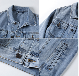 Wholesale Hot Selling Long Sleeve <b>Men</b> <b>Denim</b> <b>Jacket</b> Professionally Manufactured Slim Fit Stylish Windbreaker <b>Men</b> <b>Denim</b> <b>Jacket</b> - Product Image 4