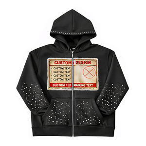 Sweat-shirts à fermeture éclair de haute qualité 550 g/m², impression numérique personnalisée, coupe classique, unisexe, en polaire pour homme, manches longues, hiver - Product Image 5