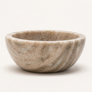 Vente en gros de bols en marbre naturel de luxe, bols à fruits en pierre beige, centre de table minimaliste, décoration de la maison, prix le plus bas - Product Image 1