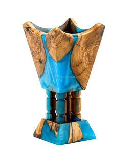 ที่ใส่ bakhoor ไม้ทำด้วยมือที่มีการตกแต่งศิลปะระดับพรีเมียมสำหรับการเผาถ่านรอมฎอนและการตกแต่งบ้านสไตล์อาหรับ - Product Image 2