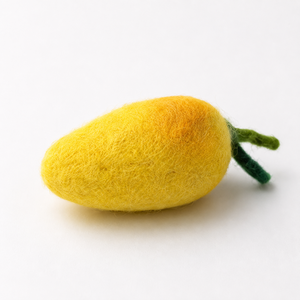 Mahaguthi <b>Craft</b> with Conscience Yellow Mango Shape Felt <b>Craft</b> Fruit Table Decor Gift Item Kids Toys for 3-6 Years 6cm Length - Product Image 4