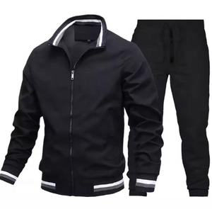 Survêtements de sport pour hommes Survêtements de jogging avec fermeture éclair Joggers d'entraînement pour hommes Survêtement en polyester et nylon coupe-vent - Product Image 3