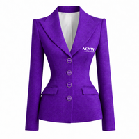 Blazer d'affaires à simple boutonnage NCNW, veste de costume de travail formelle sur mesure de qualité supérieure, veste de costume de bureau professionnelle pour femmes