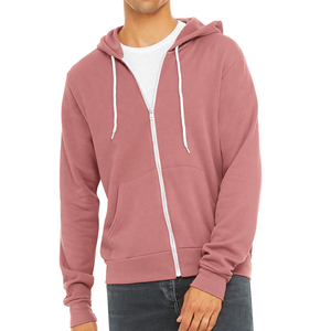 Meilleur sweat à capuche streetwear personnalisé pour homme en molleton de coton, fermeture éclair intégrale, coupe classique, 400g, motif uni, teinture unie, hiver, fabriqué - Product Image 4