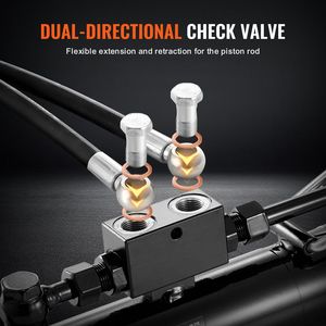 Cat. Cilindro Idraulico Top Link 2-2 per Trattori con 2 Tubi e Valvola di Non Ritorno G3/8 Dimensioni 8-5/16\"-28\" - Product Image 3