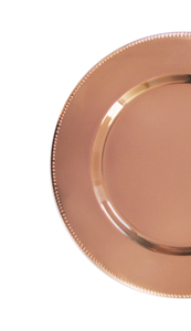 Assiettes décoratives de mariage en acier inoxydable or rose 13 pouces assiettes de présentation en acrylique de récif d'or pour réglage de table vente en gros - Product Image 6