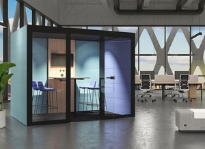 Silent Room XL Large Melamine Soundproof Acoustic Pod w/Glass Facade - Product Image 1