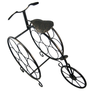 Estante para vinos de metal vintage con soportes, exhibidor de botellas de hierro forjado independiente para decoración del hogar, bar o cocina. - Product Image 1