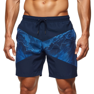 Modern <b>Men's</b> Deep Sea Current Swim Shorts Featuring Premium Quick Dry Fabric with Geometric Beach Performance Styling - Product Image 1