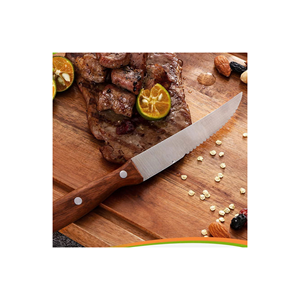 Juego de 7 cuchillos de cocina de acero inoxidable con mangos de madera, cuchillo de chef, Santoku, cuchillo multiusos, cuchillo para pelar - Product Image 4