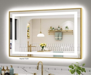 Miroir de salle de bain décoratif rectangulaire moderne à LED avec interrupteur tactile et rétroéclairage Daystar Trade - Product Image 1