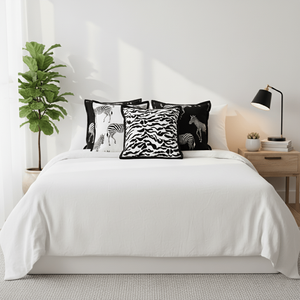 SOGA Juego de 6 Fundas de Almohada Decorativas con Diseño de Zebra de 45 cm, Fundas de Cojín con Estampado Abstracto de Animales Salvajes para Sofá Cama - Product Image 5