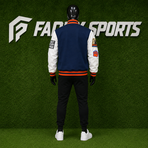 Custom Embroidered Letterman <b>Varsity</b> <b>Jacket</b> Men Unisex Vintage Streetwear Baseball Bomber <b>Jacket</b> With Patches High Quality - Product Image 3