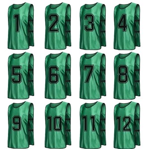 Maillot d'entraînement de football unisexe en polyester, personnalisable, bleu-vert, numéroté, en maille respirante, uniformes d'équipe pour adultes - Product Image 2