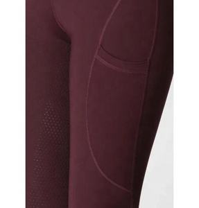 Pantalones de equitación de cintura alta con botones para mujer, mallas de asiento completo para montar a caballo - Product Image 3