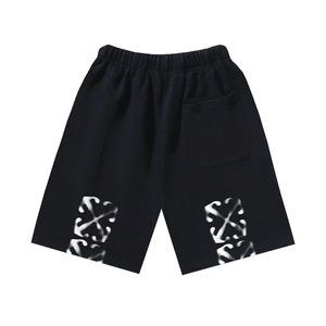 Pantalones Cortos Bermuda para Hombre, Negros, Estilo Urbano, Cierre con Cordón, Bolsillos, Tejido Casual, 100% Algodón, Ecológicos, Transpirables - Product Image 5