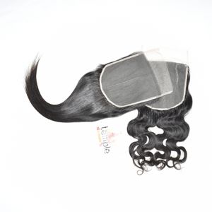 Extensiones de Cabello Humano Virgen Indio 100% Sin Procesar, Ondulado Profundo, Color Negro Natural, para Trenzas, con Cierre 7x7, de Proveedores - Product Image 4