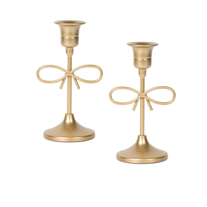 Nuevo Portavelas con Diseño de Nudos para Decoración del Hogar, Portavelas de Aluminio Fundido con Acabado Dorado de Primera Calidad, Hecho a Mano y Personalizado - Product Image 3