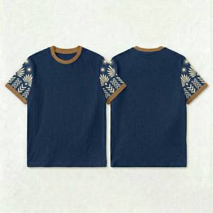 Camiseta de Hombre Lisa con Efecto Desgastado, Manga Corta, Color Sólido Vintage, Transpirable, de Algodón, Básica - Product Image 3