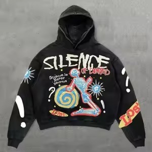 Sudadera con Capucha de Algodón Grueso al por Mayor, con Logotipo Bordado Personalizado, Sudadera con Capucha Extra Grande para Hombre y Mujer, Ropa de Moda - Product Image 2