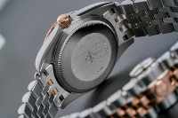 Montre mécanique à bouton poussoir avec fermoir caché en acier inoxydable Alexander Ferros 8192D/08 VERRE SAPPHIRE Étanche 50 m