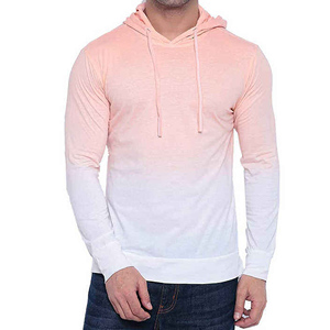 เสื้อสเวตเตอร์มีฮู้ดสีไล่ระดับสำหรับผู้ชายทรงเข้ารูปลำลองแขนยาวผ้าฝ้ายถักสไตล์ฤดูใบไม้ผลิ - Product Image 1