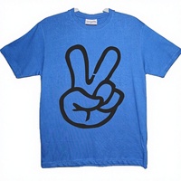 Camiseta de Cuello Redondo de Talla Grande Personalizada OEM con Estampado Personalizado Multicolor 100% Algodón Orgánico Estilo Urbano Hecho en India
