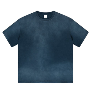 เสื้อยืดพิมพ์ลายโลโก้แบบวินเทจสไตล์ซันเฟด ผ้าคอตตอนหนา 100% สตรีทแวร์ ล้างสีแบบแอซิดวอช ทรงโอเวอร์ไซส์ ใส่สบาย - Product Image 4