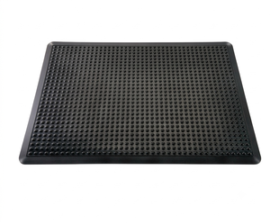 Tapis de porte en caoutchouc noir antidérapant pour entrées industrielles et commerciales - Product Image 4
