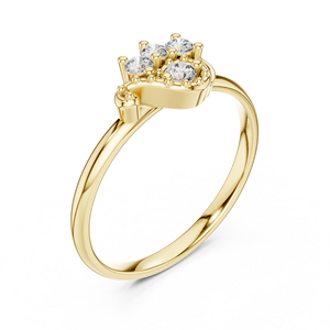 Anillo de oro macizo de 14k para mujer con diamante de corte redondo clásico minimalista, ideal para regalo, compromiso, aniversario, boda. - Product Image 6