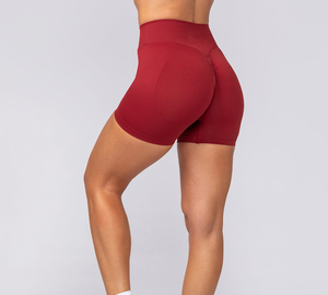 Shorts de yoga personnalisés sans coutures, respirants, à séchage rapide, écologiques, pour femmes, taille haute, élastiques, ensemble de sport slim, shorts de fitness - Product Image 4