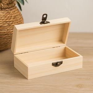 Rustic Farmhouse Style Wooden Storage <b>Box</b> with Metal <b>Lock</b> for Kitchen Pantry and Home Storage - Product Image 5
